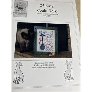 Designs By Lisa Crosstitch Pattern If Kat Could Talk Dbl-C147 ￼